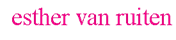 Wie is Esther van Ruiten?